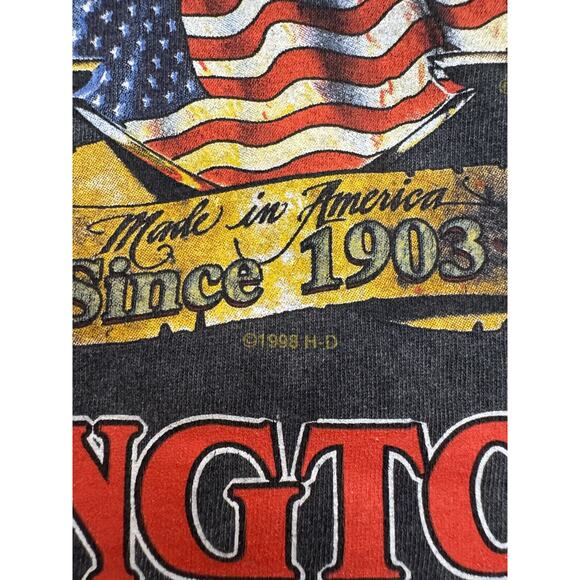 Harley Davidson BENJY'S Huntington WV Motorcycle Vintage Shirt Size XL Eagle - Picture 12 of 12